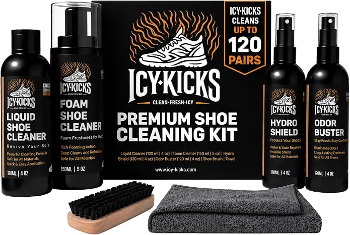 ICYKICKS Premium 6-in-1 Sneaker Cleaning Kit Foam Cleaner
