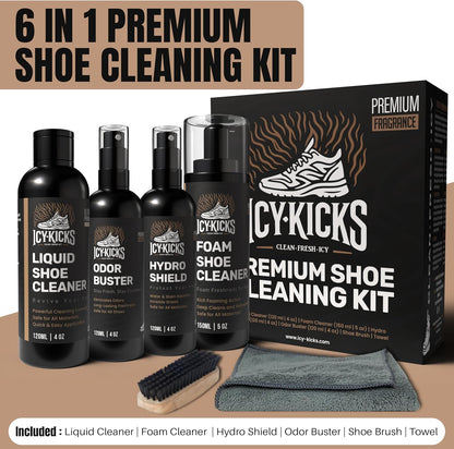 ICYKICKS Premium 6-in-1 Sneaker Cleaning Kit Foam Cleaner